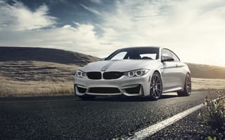 Картинка BMW, 106, Forged, Flow, Front, White, Vorsteiner, M4, F82, Wheels, V-FF