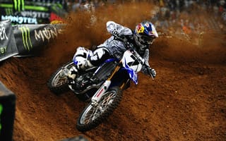 Картинка james stewart, Yamaha, Джеймс Стюарт, motocross, мотоцикл, песок, трасса, ямаха, грязь, спорт