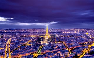 Картинка ночь, Париж, Франция, город