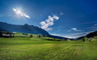 Картинка Alps, горы, Альпы, Austria, луг, Австрия