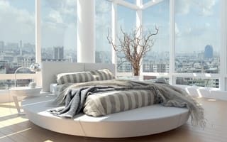 Картинка room, bed, window