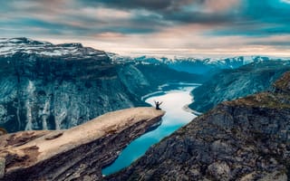 Картинка горы, природа, человек