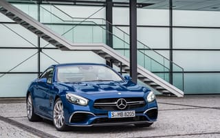 Картинка Mercedes-Benz, SL-Class, мерседес, синий, кабриолет, R231