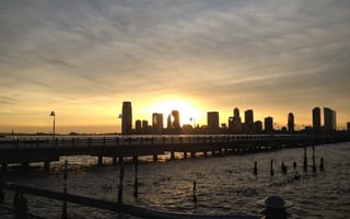 Картинка город, USA, Hudson Park, Jercey City from NYC