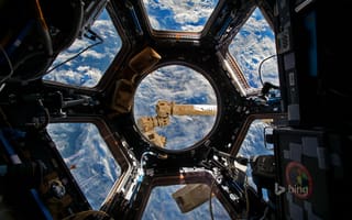 Картинка МКС, фото NASA, купол, международная космическая станция