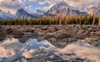 Картинка вода, отражение, горы