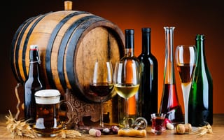 Картинка alcoholic beverages, flavors, wood, barrel