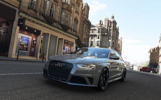 Картинка Audi, Audi RS4, Grey, RS4, Street, England, Road