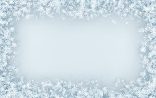 Обои снег, christmas, снежинки, frame, snowflakes, winter, snow, white