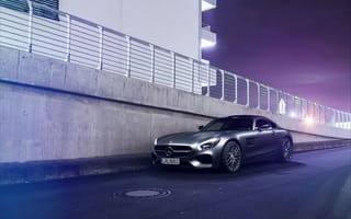 Картинка Mercedes-Benz, GT S, Front, Purple, Supercar, AMG, Light, Grey