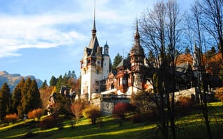 Картинка румыния, замок, осень