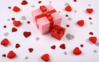 Картинка подарок, День Святого Валентина, сердечки
