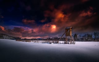Картинка Austria, Georg Haaser, снег, облака, небо, зима