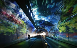 Картинка Лион, туннель Круа-Русс, Франция, Рона-Альпы