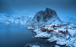 Картинка зима, Норвегия, Лофотены