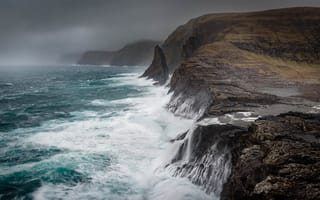 Картинка море, волны, скалы, камни