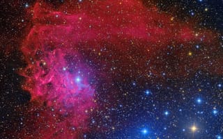 Картинка Flaming Star, отражательная туманность, Nebula, СК 405
