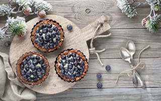 Картинка черника, пирог, Anya Ivanova, разделочная доска, десерт, ложка, крем