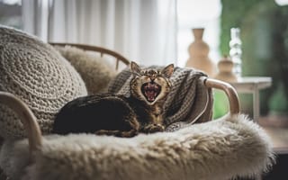 Картинка кошка, дом, зверь