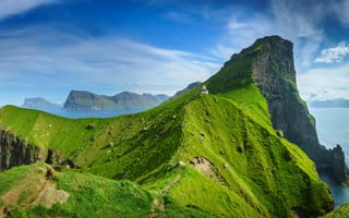 Картинка скалы, маяк, Kalsoy, Фарерские острова, Faroe Islands