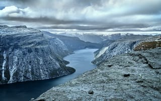 Картинка river, highlands, lake, mountanis, Norway