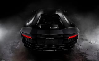 Картинка Lamborghini, Aventador, by Perillo Collision Center, Matte Black, Johan Lee Photography