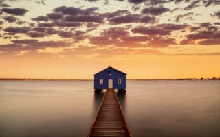 Картинка Sunrise, Western Australia, Perth, Matilda Bay, Swan River