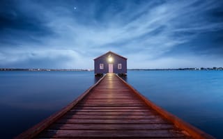 Картинка boathouse, Perth, Western Australia, Matilda Bay, Swan River