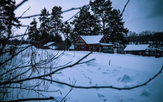 Картинка Зима, Деревня, Дом, dixon_photo, Уют, Эстетика