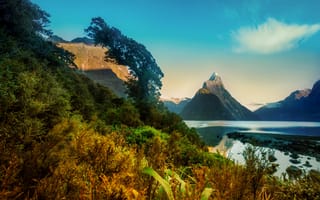 Картинка Горы, Новая Зеландия, Пейзаж