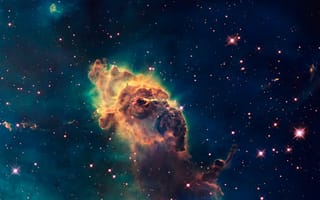 Картинка Хаббл, телескоп, туманность, звезды, вселенная