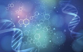 Картинка ДНК, Биология, Голубой