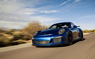 Картинка Porsche, суперкар, 911, синяя, порше, GT3