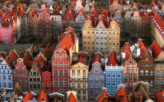 Картинка Gdańsk, Pomerania, Główne Miasto, Busy Painters Street