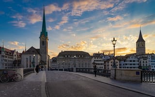 Картинка улица, башня, асфальт, Швейцария