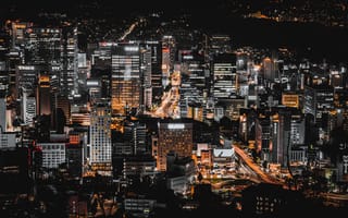 Картинка ночь, Сеул, город