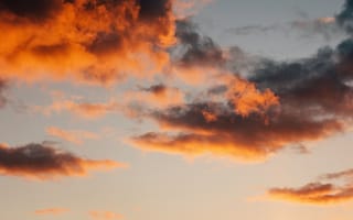 Картинка небо, облака, закат, вечер