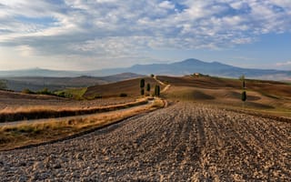 Картинка Pienza, Tuscany, The long way home