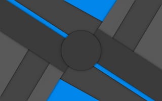 Картинка Android, линии, круг, голубой, серый