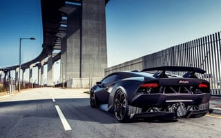 Картинка Lamborghini, опоры, Sesto Elemento, мост, carbon, спойлер