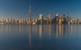 Картинка вода, Торонто, башня, Канада, здания