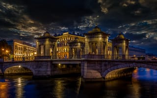 Картинка Lomonossov bridge, Russie, Saint Petersbourg
