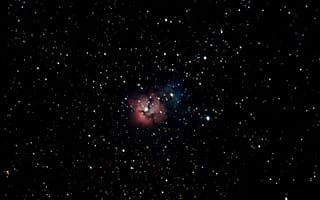 Картинка Trifid Nebula, диффузная, трёхдольная, Стрельца, туманность, в созвездии