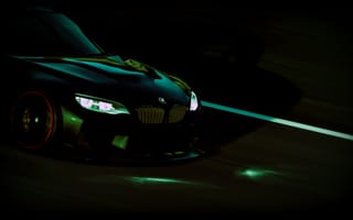 Картинка автомобиль, спорт, свет, ночь, машина, BMW