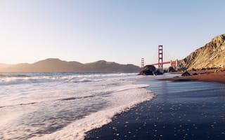 Картинка Мост, Сан-Франциско, San Francisco, Golden Gate Bridge, San Francisco Bay, Золотые Ворота, California, США