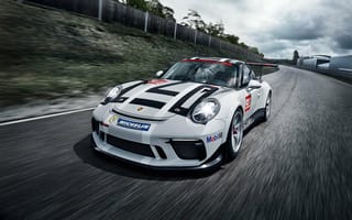Картинка Порше, Парижский автомобиль, 2016, гоночный автомобиль, Porshe, 911 GT3 Cup