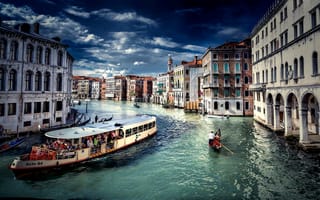 Картинка гондолы, Венеция, канал, туризм, Италия