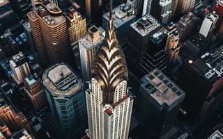 Картинка небоскреб, США, Нью-Йорк, Манхэттен, Крайслер-билдинг