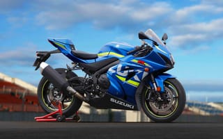 Картинка спортивный мотоцикл, Suzuki Gsxr 1000, 2017, Сузуки, синий Suzuki