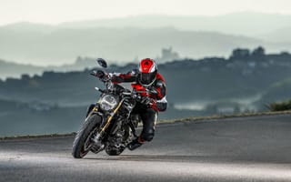 Картинка Дукати Монстер 1200, мотогонщик, Ducati Monster 1200, супербайки, скорость, 2017